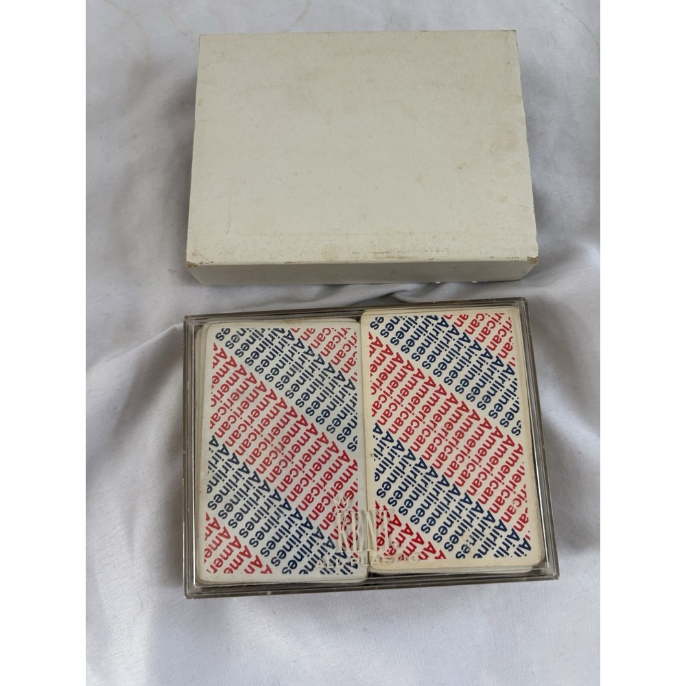 American Airlines KENT All Plastic Playing Cards, Vintage - 2 Full Decks